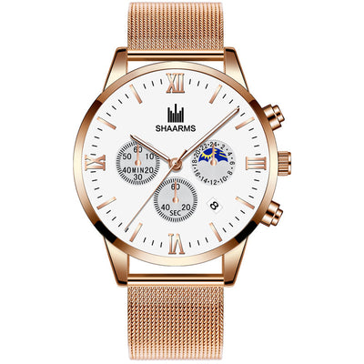 Reloj de Cuarzo con Calendario Escala Romana Sol, Luna y Estrellas - Image 19