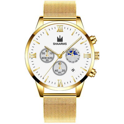 Reloj de Cuarzo con Calendario Escala Romana Sol, Luna y Estrellas - Image 7