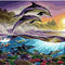 Ballena Saltando al Atardecer sobre el Mar
