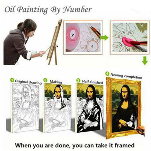 Kit de Pintura al Óleo Ballena Delfín con Marco para Adultos - Image 2