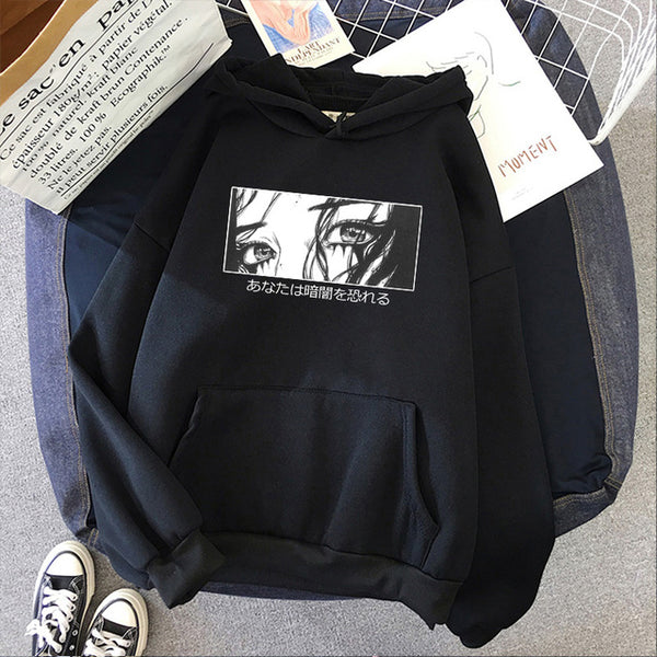 Sudadera Punk con Estampado de Horror Japonés - Diseño Casual y Divertido