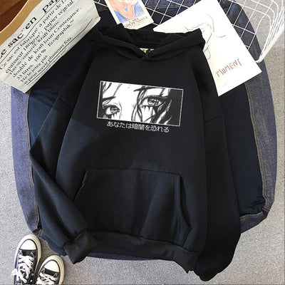 Sudadera Punk con Estampado de Horror Japonés - Diseño Casual y Divertido