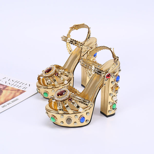 Sandalias Tacón Alto Rome Talla Grande para Mujer