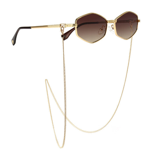 Gafas de Sol Retro Cadena Dorada Estilo Street Moderno - Image 5