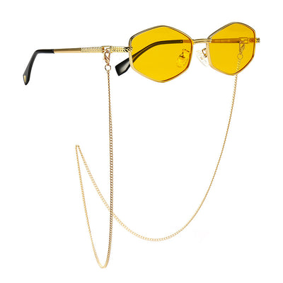 Gafas de Sol Retro Cadena Dorada Estilo Street Moderno - Image 2