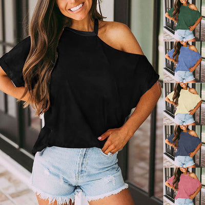 Blusa Hombro Descubierto de Manga Corta para Mujer