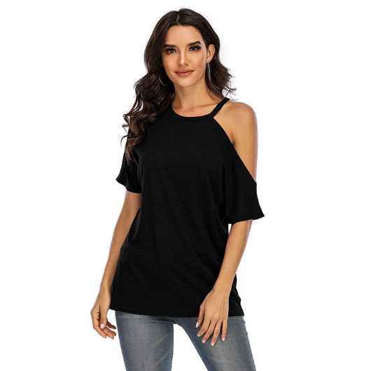 Blusa Hombro Descubierto de Manga Corta para Mujer - Image 2