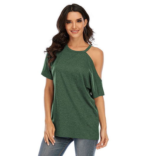 Blusa Hombro Descubierto de Manga Corta para Mujer - Image 3