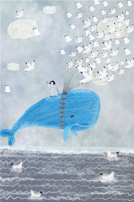 Cuadro Digital de Ballena Azul sin Marco para Decoración de Pared - Image 13