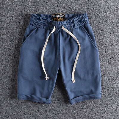 Pantalones Cortos Deportivos Británicos de Algodón para Hombre - Estilo Casual Five-Point - Image 8