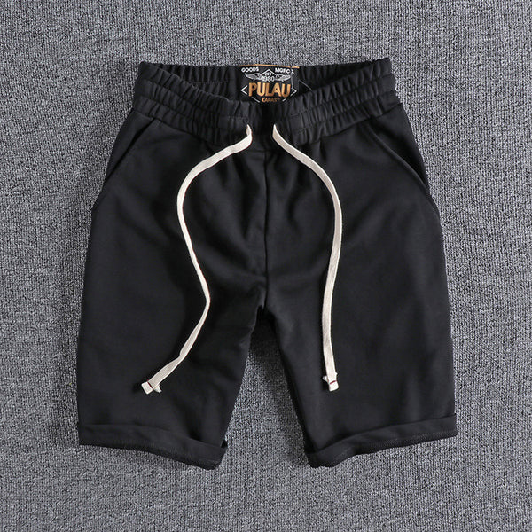 Pantalones Cortos Deportivos Británicos de Algodón para Hombre - Estilo Casual Five-Point