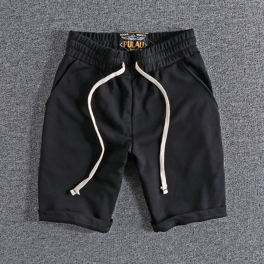 Pantalones Cortos Deportivos Británicos de Algodón para Hombre - Estilo Casual Five-Point