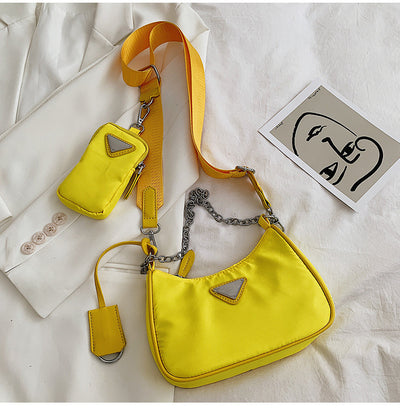 Bolso Bandolera Mujer Texturizado Tendencia Coreana con Cadena - Image 3