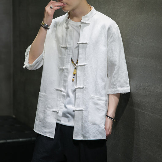 Camisa Hombre Lino Algodón Estilo Chino - Image 8