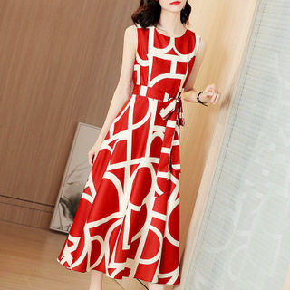 Vestido Elegante para Oficina O Cuello Mujer Verano - Image 12
