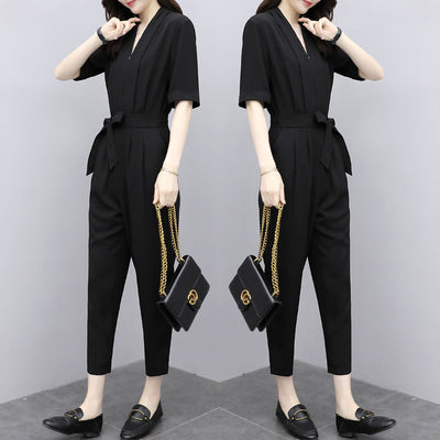 Overol Tipo Jumpsuit de Cintura Alta en Chifón - Image 5