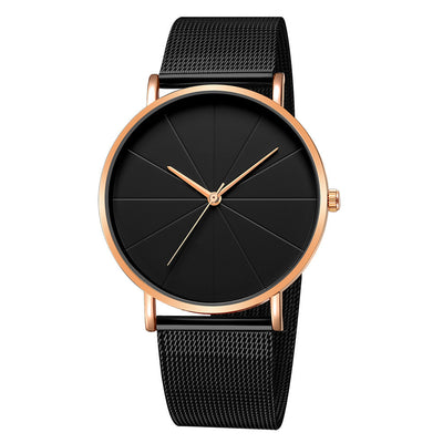 Reloj de Pareja Minimalista con Malla Negra - Diseño Europeo Unisex - Image 11