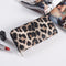 Leopard Print Women's Long Wallet With Zipper And Multiple Compartments A