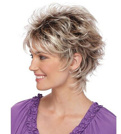 Peluca Castaño Dorado Cabello Corto Melange - Image 9