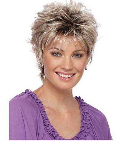 Peluca Castaño Dorado Cabello Corto Melange - Image 6