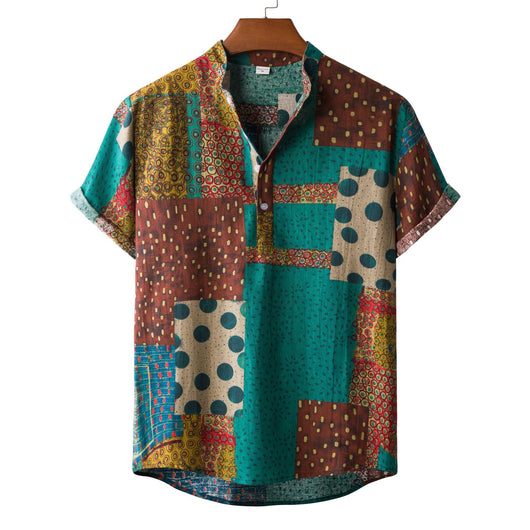 Camisa de Lino Floral Casual para Hombre - Image 3