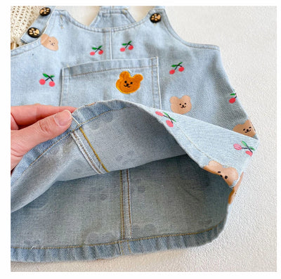Falda Vaquera con Tirantes para Niñas - Diseño Adorable - Image 4