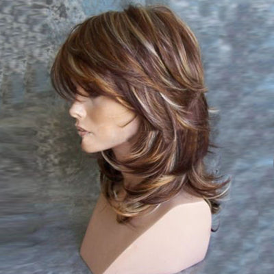 Peluca Larga Rizada Degradado Rosa - Estilo Europeo Americano Malla Transpirable - Image 8