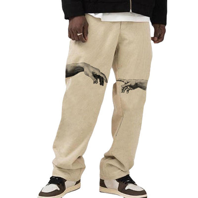 Pantalones Casuales Rectos con Estampado Moderno para Hombre - Image 3