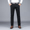 Pantalones Casuales Hombre Cuadros Rectos Elásticos Talla Grande