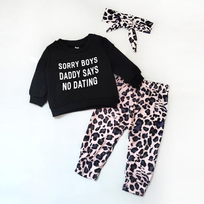 Conjunto de Bebé con Sudadera de Letras y Pantalón Estampado Leopardo - Image 3