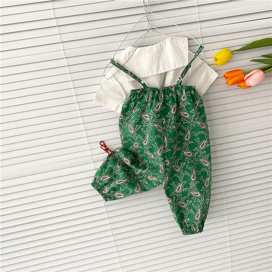 Conjunto de Dos Piezas: Camisa Floral con Tirantes y Diseño Universitario - Image 10
