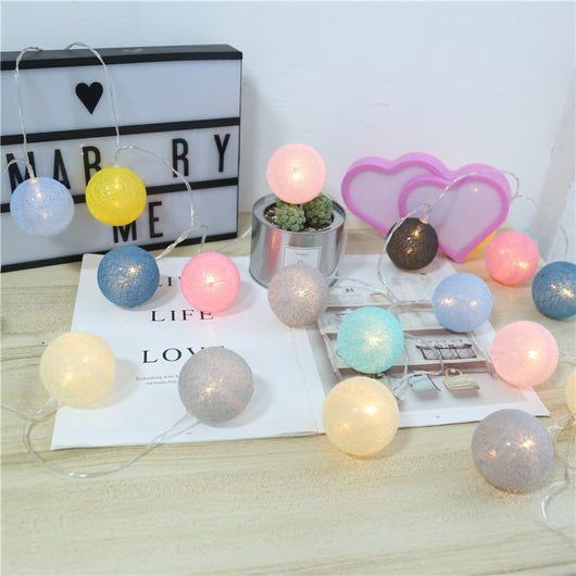 Guirnalda LED Decorativa con Bolitas de Algodón - Luz Cálida para Ambientes Mágicos - Image 12