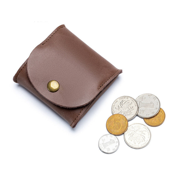 Monedero Retro de Cuero con Bolsillo para Auriculares