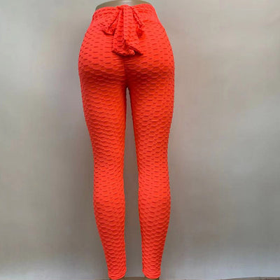 Leggins Yoga Talle Alto Jacquard Transpirable con Moño - Image 10