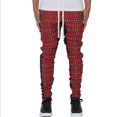 Pantalones Slim Fit a Cuadros con Combinación de Colores Trendy - Image 3