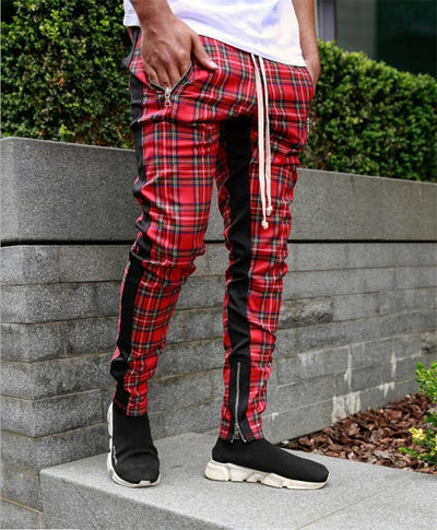 Pantalones Slim Fit a Cuadros con Combinación de Colores Trendy - Image 4