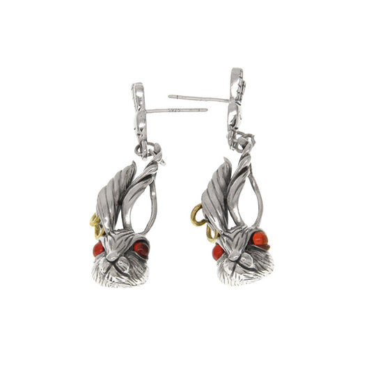 Aretes de Plata Conejo con Orejas Grandes y Ojos Rojos - Image 8