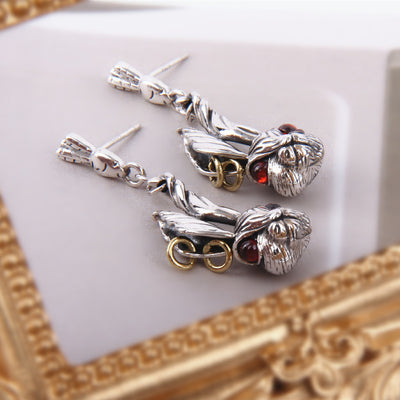 Aretes de Plata Conejo con Orejas Grandes y Ojos Rojos - Image 7