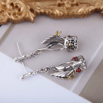 Aretes de Plata Conejo con Orejas Grandes y Ojos Rojos - Image 4