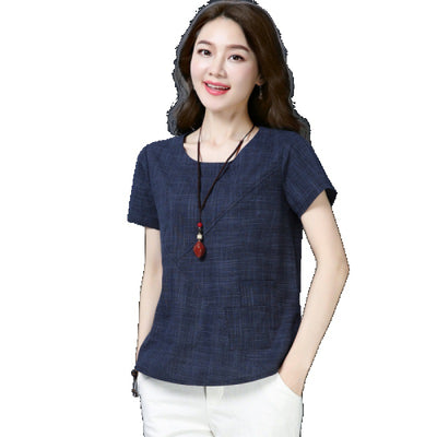 Blusa Lino Suelta Mujer - Cómoda y Versátil para Todas las Edades - Image 11