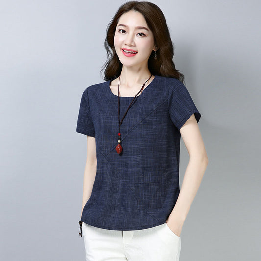 Blusa Lino Suelta Mujer - Cómoda y Versátil para Todas las Edades - Image 2
