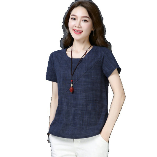 Blusa Lino Suelta Mujer - Cómoda y Versátil para Todas las Edades - Image 4