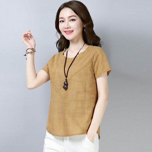 Blusa Lino Suelta Mujer - Cómoda y Versátil para Todas las Edades - Image 6