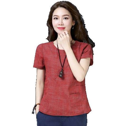 Blusa Lino Suelta Mujer - Cómoda y Versátil para Todas las Edades - Image 7
