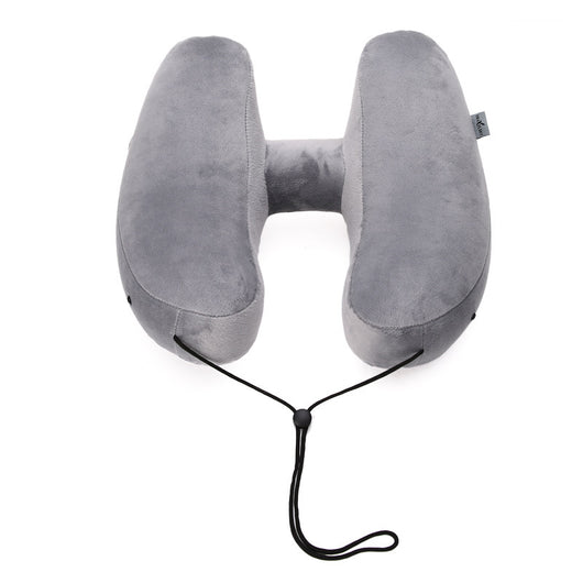 Almohada Cervical Inflable con Capucha - Diseño H para Viajes, Auto y Avión - Image 18