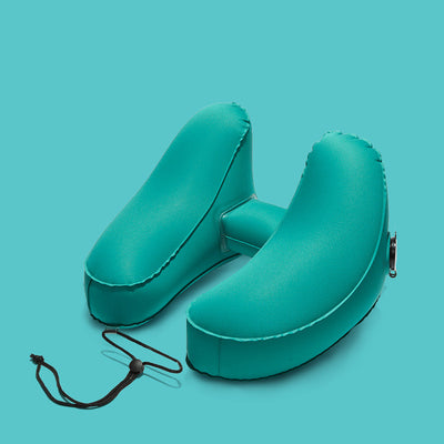 Almohada Cervical Inflable con Capucha - Diseño H para Viajes, Auto y Avión - Image 22