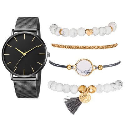 Reloj Casual para Mujer con Pulsera Combinada y Cierre de Pasador - Image 6