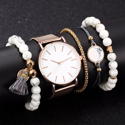 Reloj Casual para Mujer con Pulsera Combinada y Cierre de Pasador - Image 5