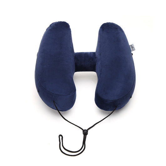 Almohada Cervical Inflable con Capucha - Diseño H para Viajes, Auto y Avión - Image 8
