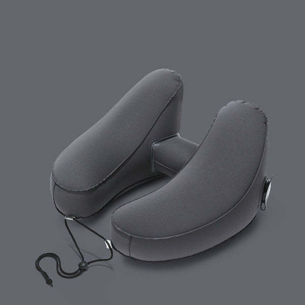 Almohada Cervical Inflable con Capucha - Diseño H para Viajes, Auto y Avión - Image 11
